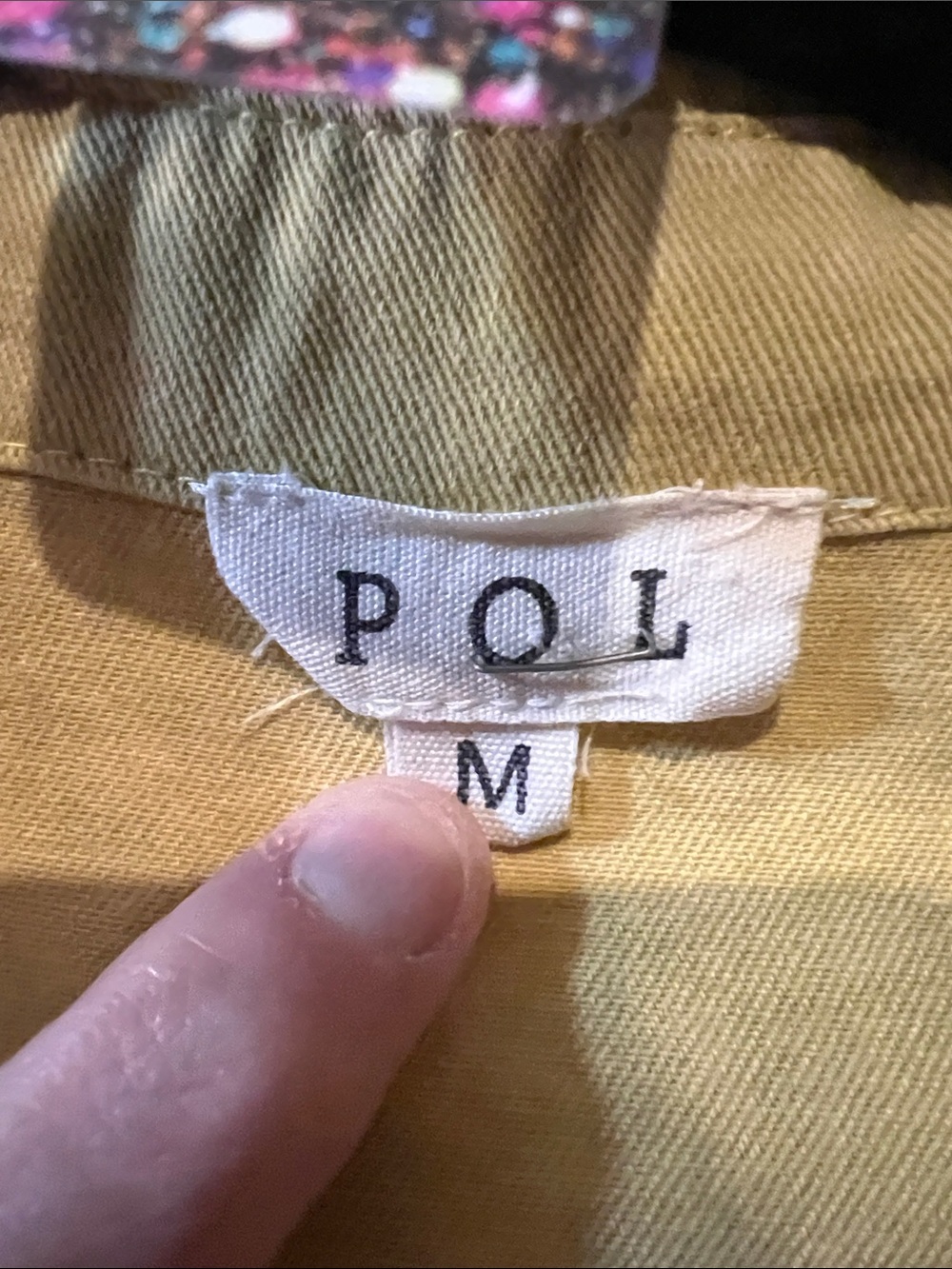 POL Yellow Lace-Panel Jean Jacket/shirt H027 - Picture 4 of 11